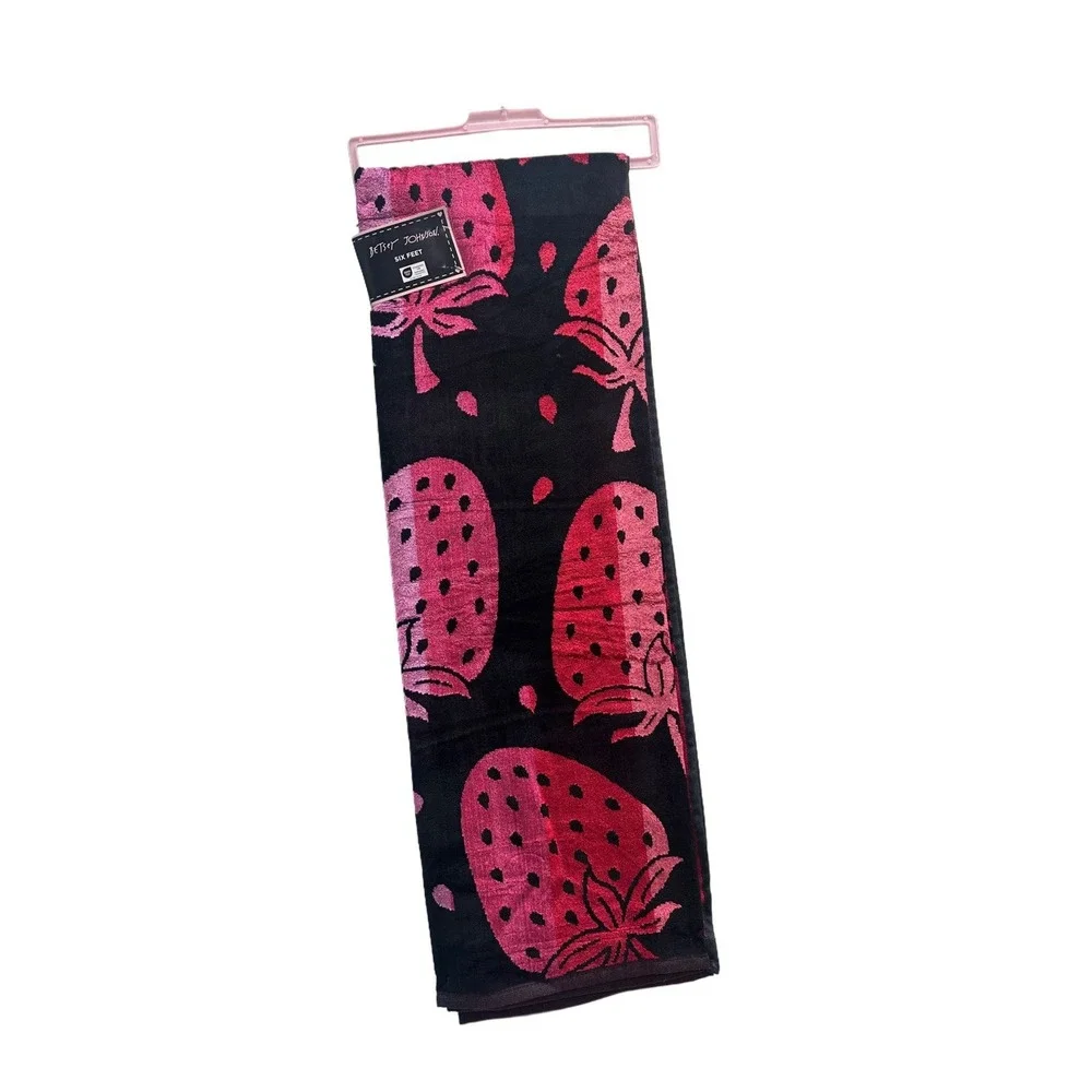 BETSEY JOHNSON Strawberry  Beach Towel 6 Feet   36